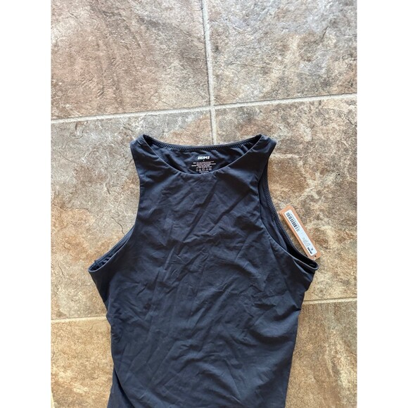 Skims Fits Everybody High Neck Bodysuit Onyx Size Medium - Picture 8 of 11